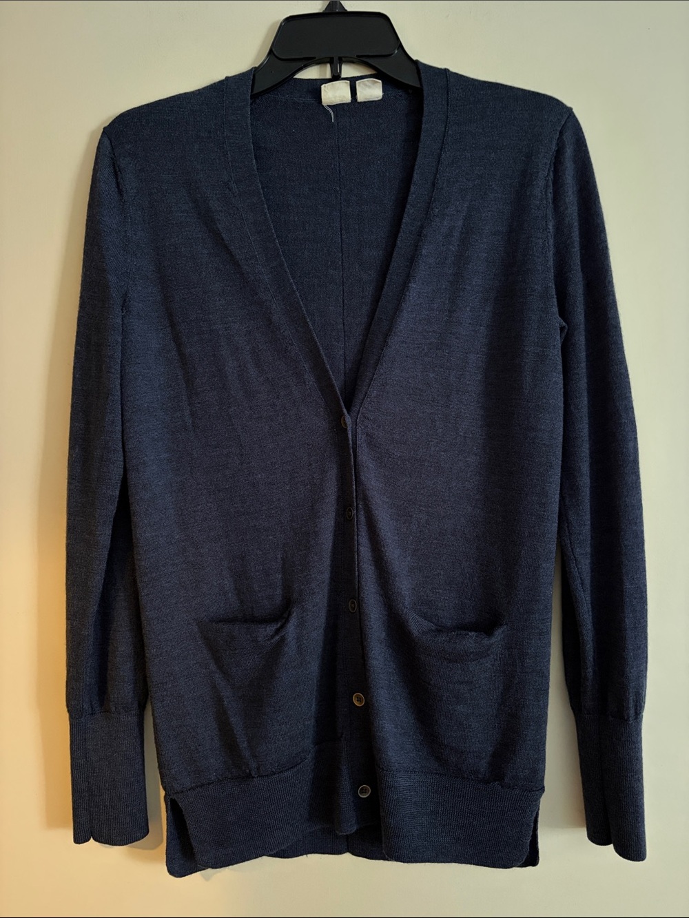 GAP Women’s Dark Blue Button-Up Wool‎ Cardigan, small
